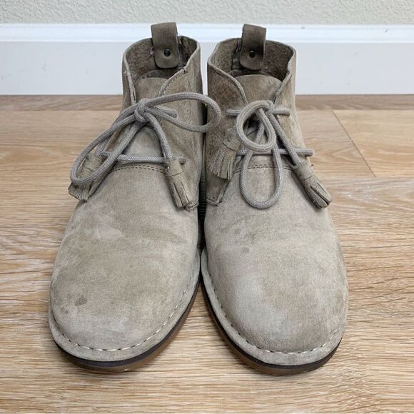 Hush Puppies Genuine Leather Women’s Size 7.5 Gray Moyen Booties - Picture 6 of 12